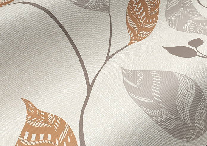 Tribal Leaves, Orange Spice - Twist&Fit Roller Blind - Image 4
